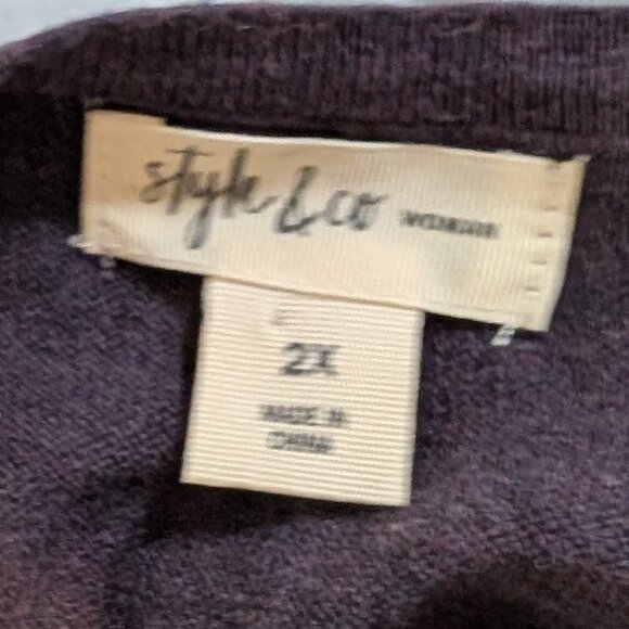 NWT Style & Co Tunic Sweater Size 2X in Dark Grape - Picture 5 of 11